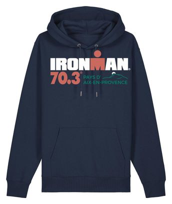 Sweat à Capuche Ironman 70.3 Aix En Provence Bleu Marine