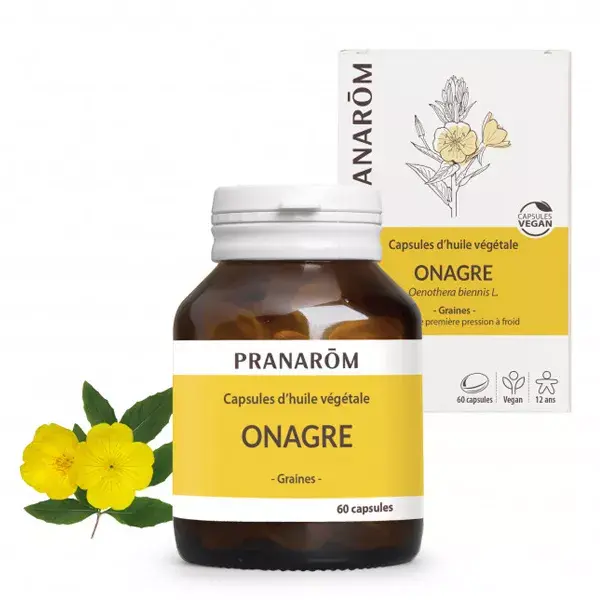 Óleo Vegetal de Prímula Pranarom - 60 cápsulas