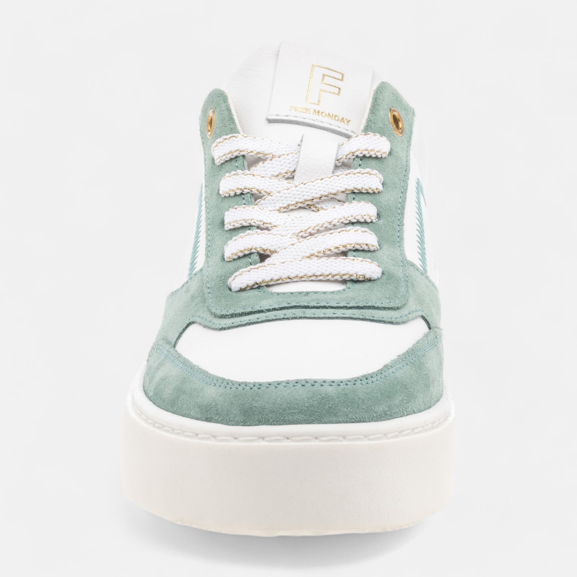 Baskets basses Femme en cuir vert