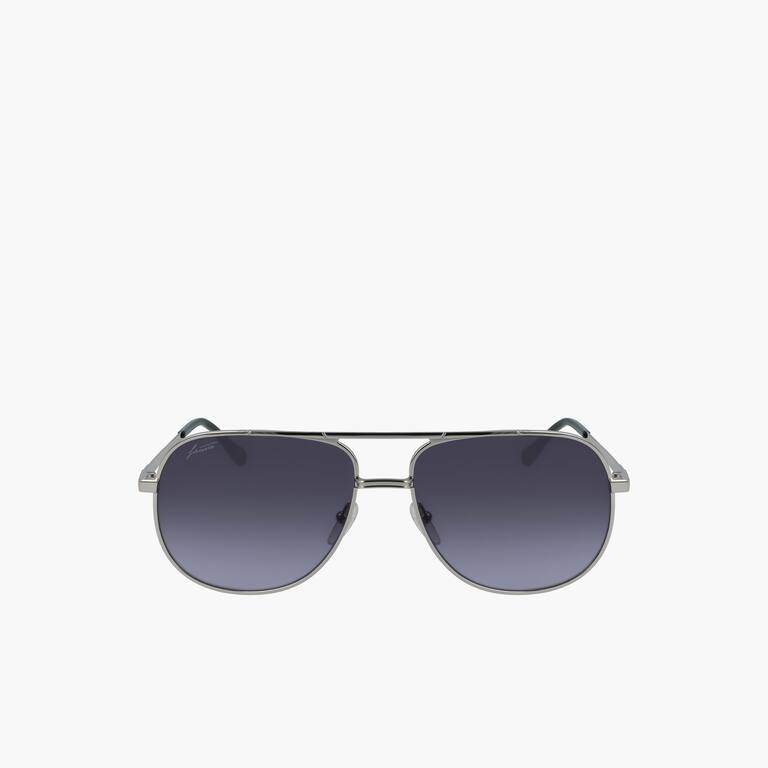 Lunettes de soleil navigateur Signature 101 en métal Lunettes de soleil - Gris - Lacoste - Unisex