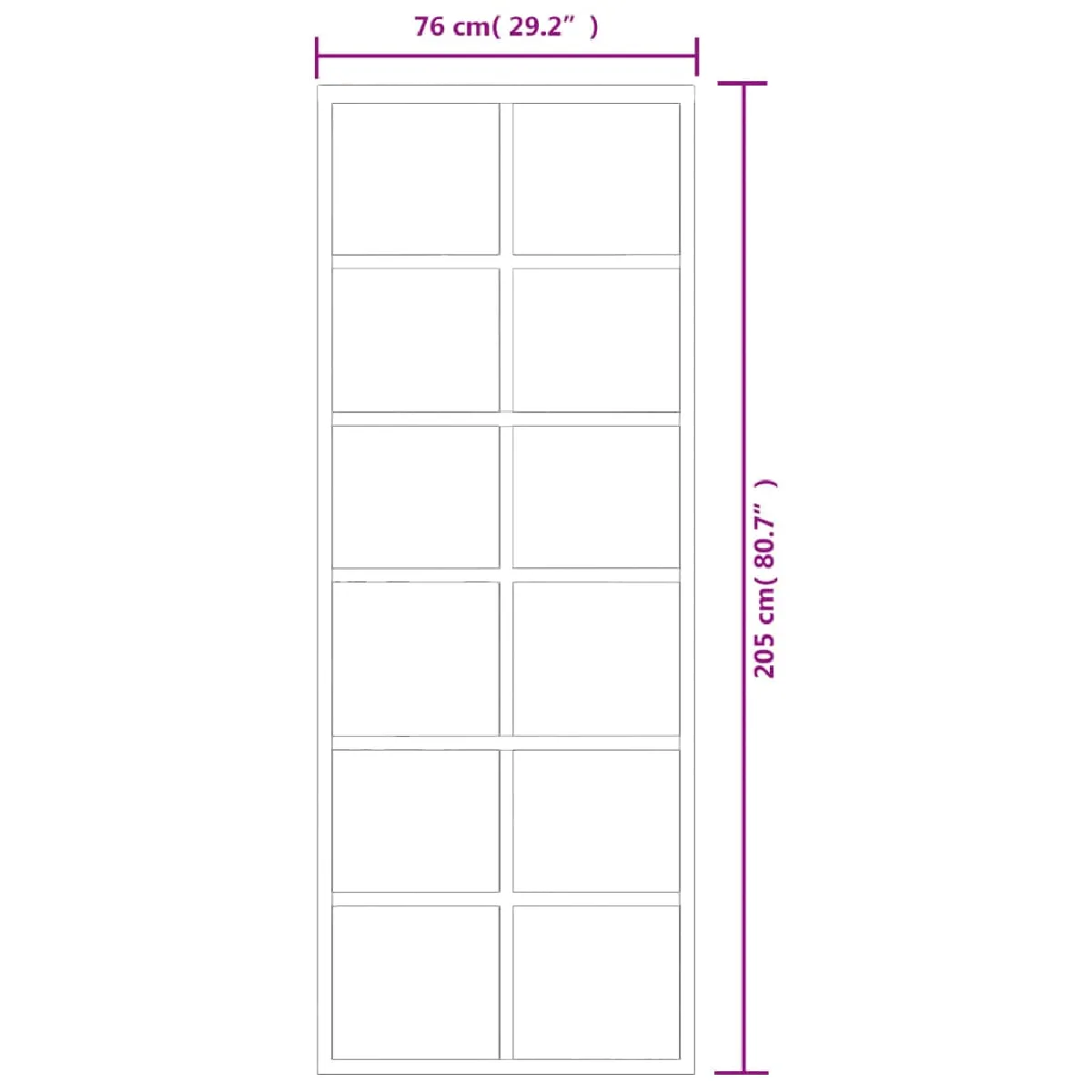 vidaXL Porte coulissante - Verre ESG et aluminium - 76x205 cm - Noir