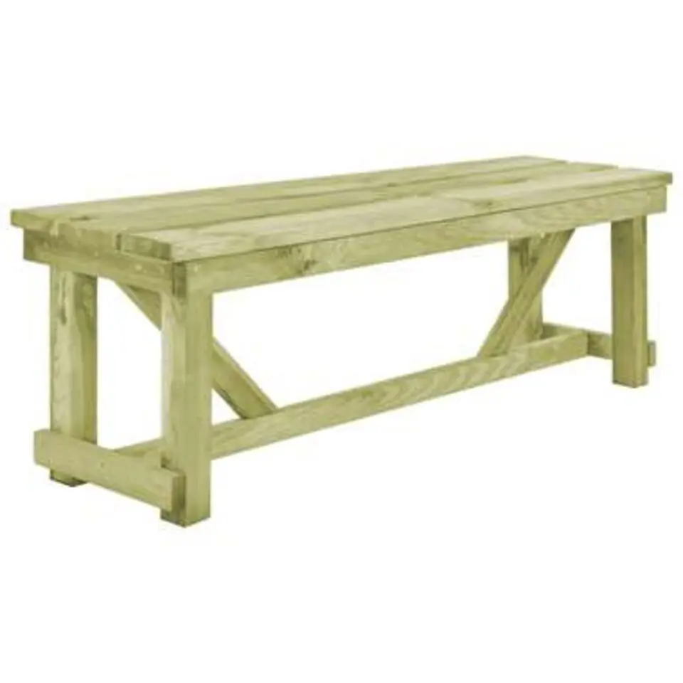 vidaXL - Bank - Bruin - Geïmpregneerd grenenhout - 140 x 38 x 45 cm