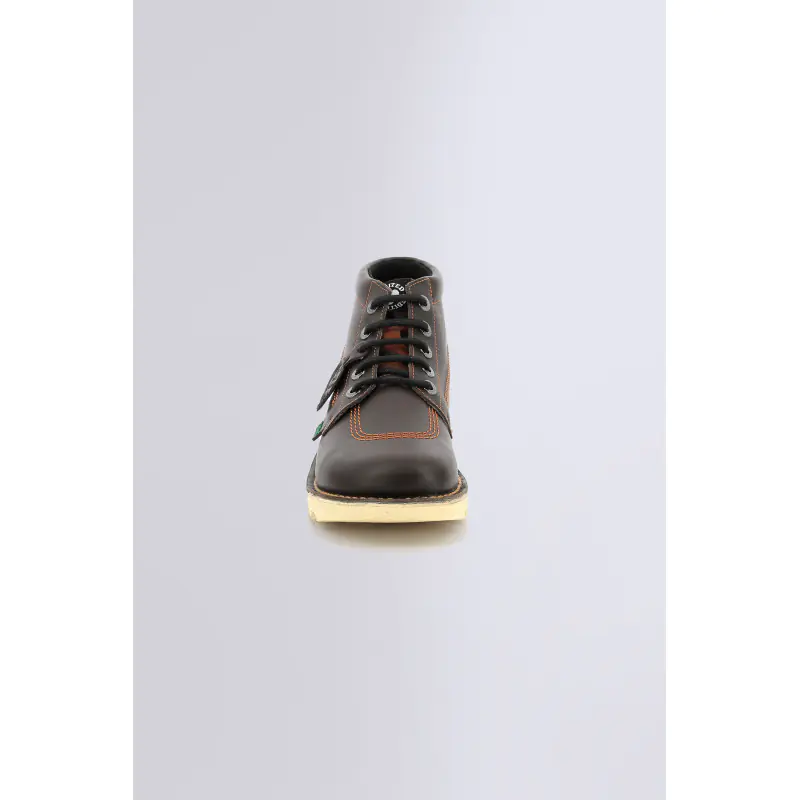 KICK HI MARRON BOTTINES Cuir Homme
