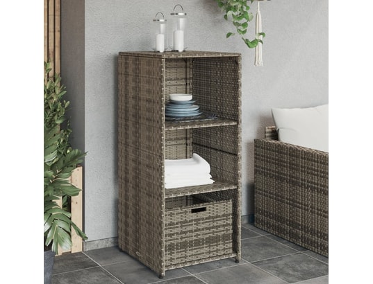 VIDAXL - Armoire de jardin Armoire de rangement de jardin gris 50x55x115 cm résine tres...