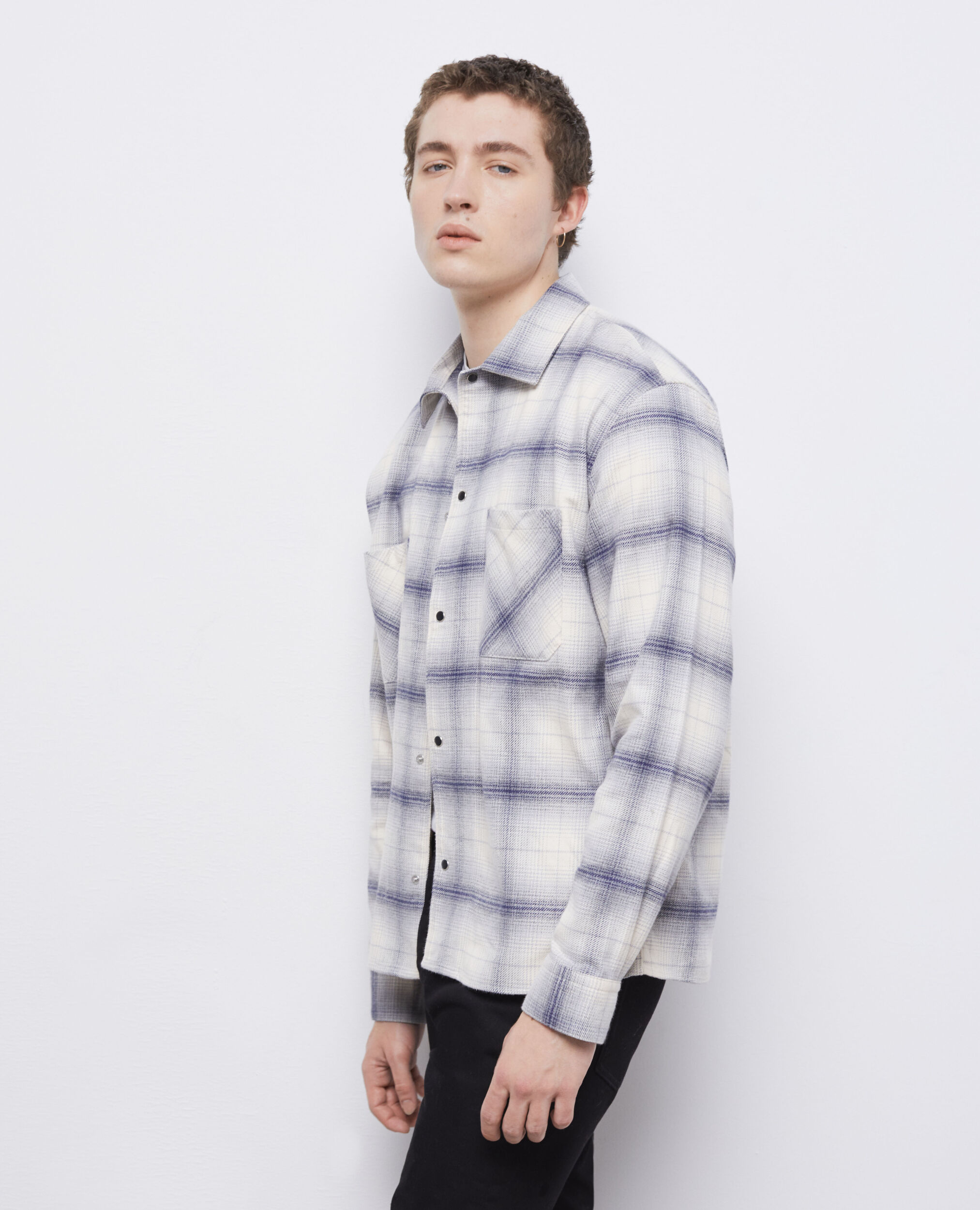 Chemise col classique à carreaux