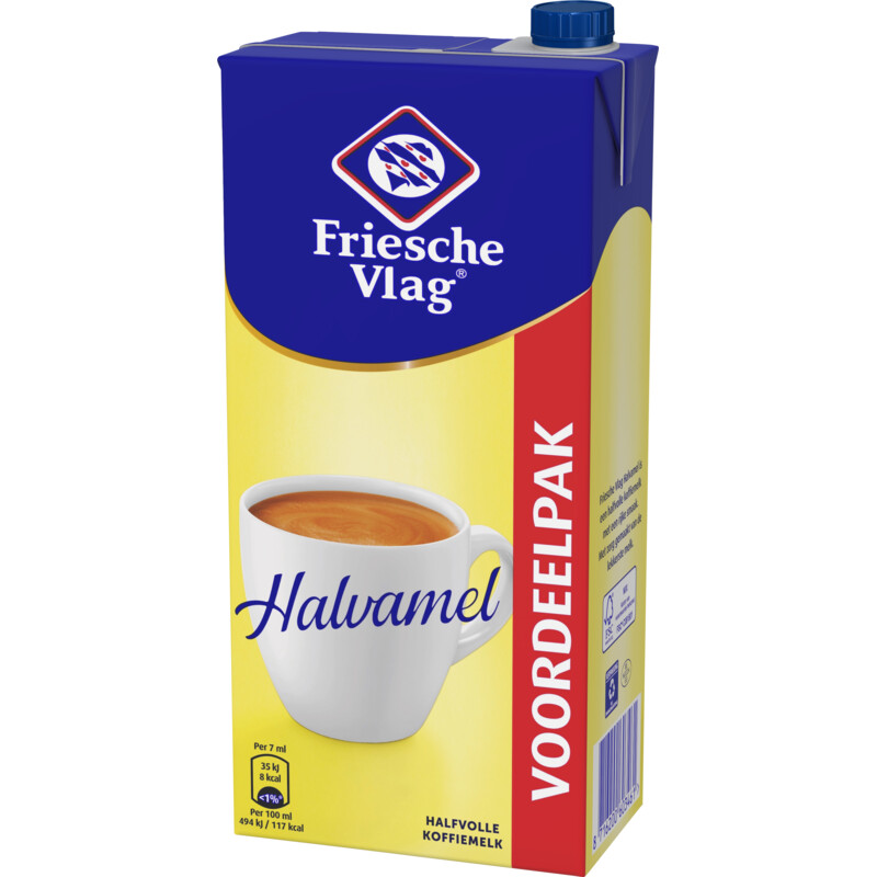 Friesche Vlag Halvamel voordeelverpakking