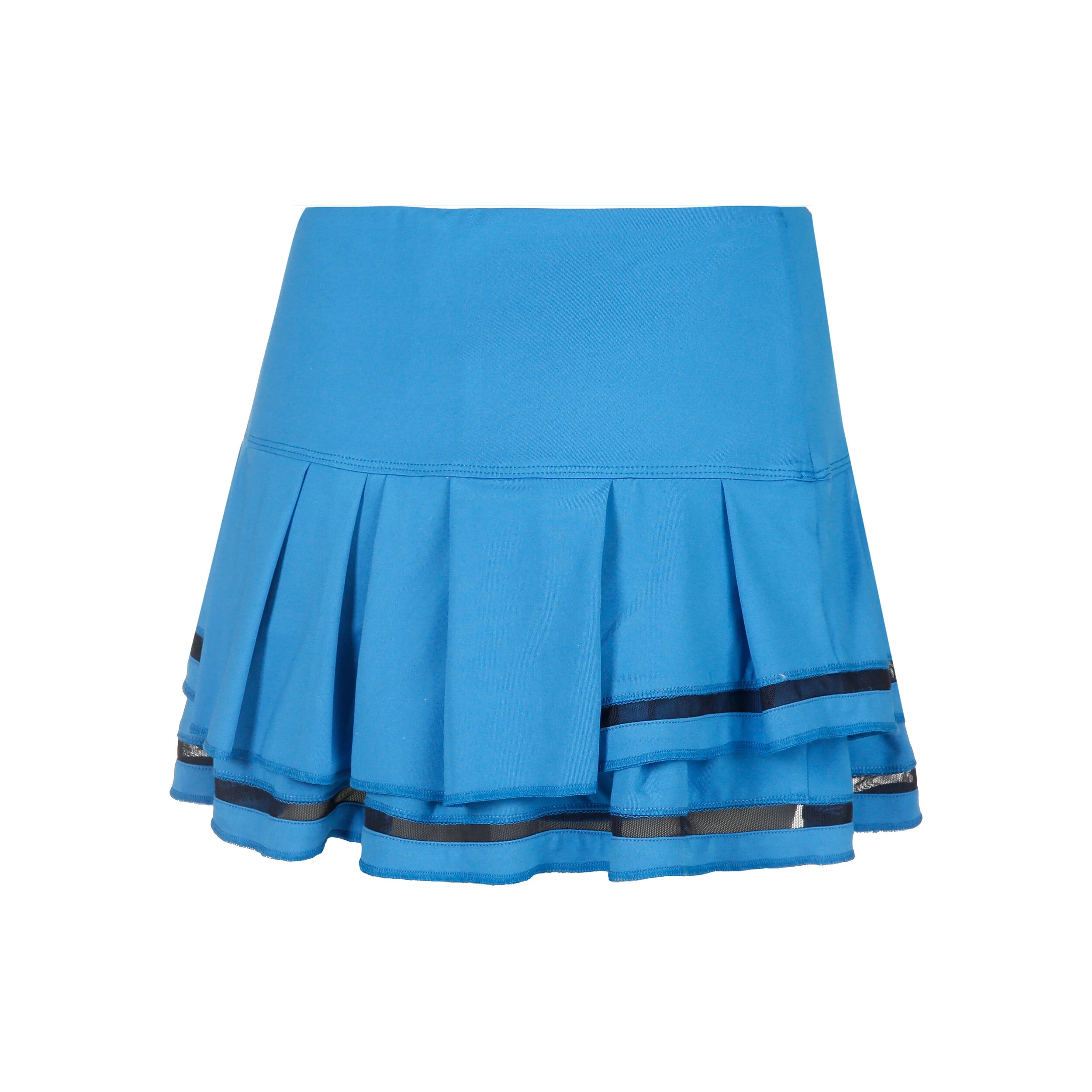 Lucky in Love Long Pleat Tier Jupe Femmes - Bleu , Noir