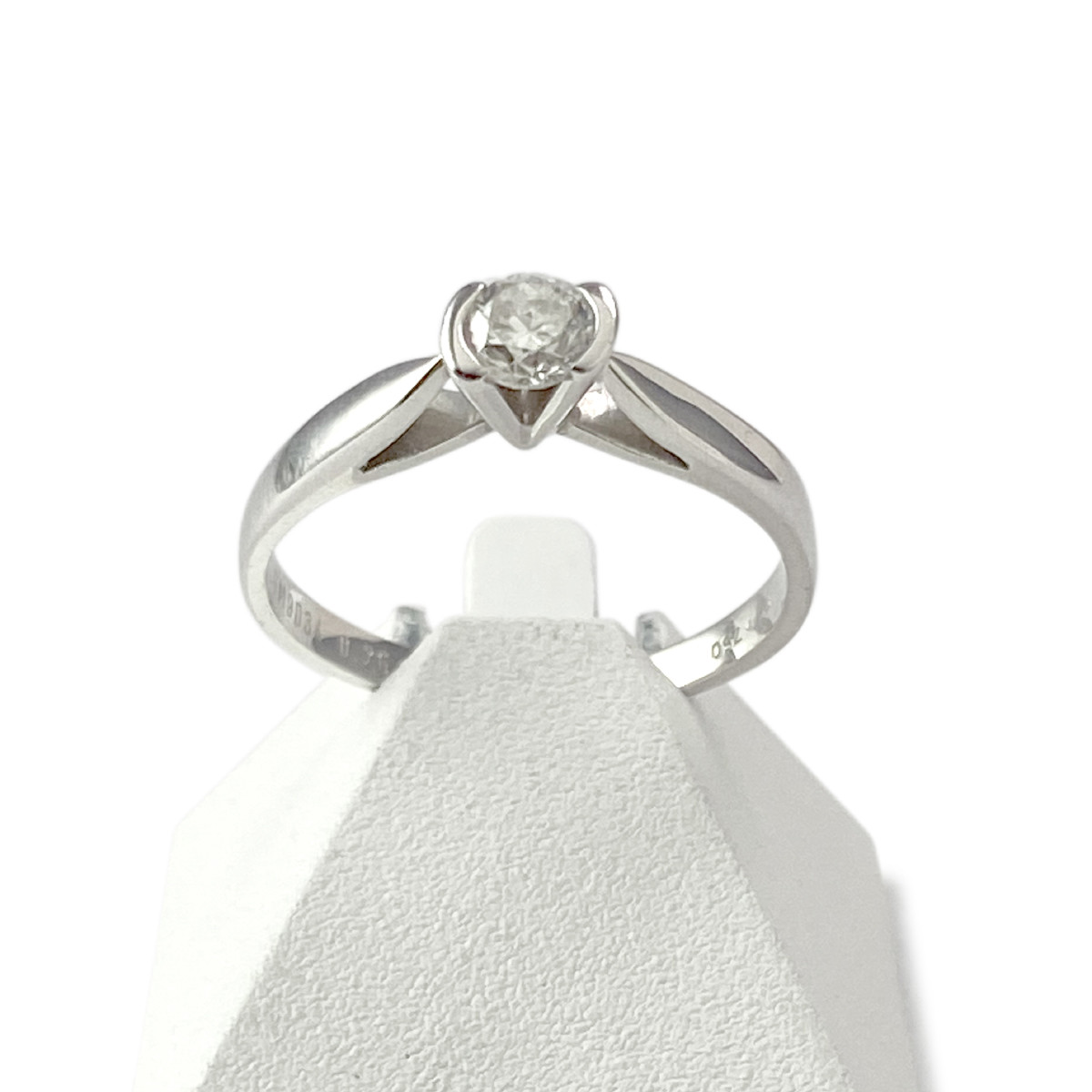 Solitaire d'occasion or 750 blanc diamant séduction