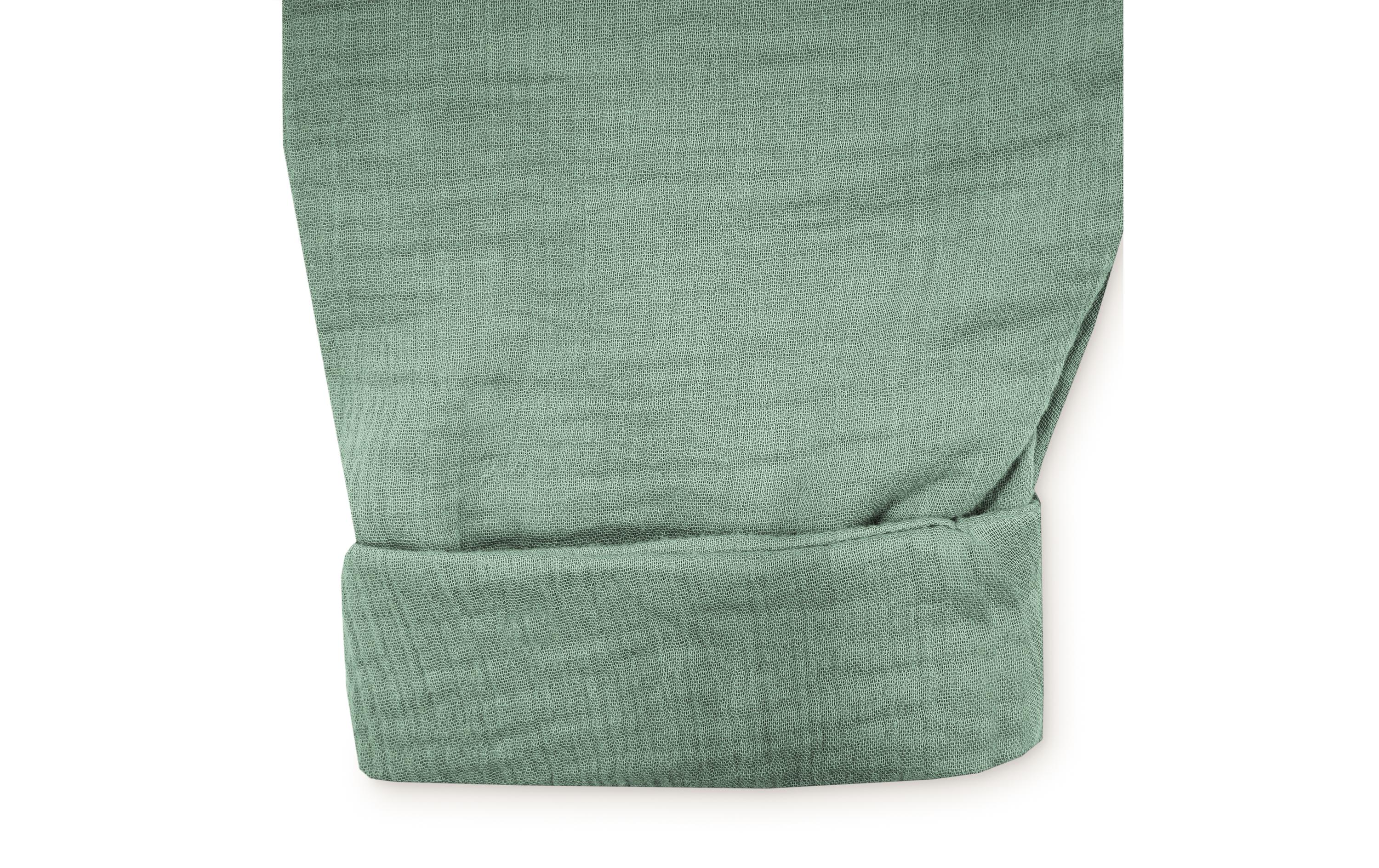 Baby-Sommerschlafsack Jumper Musselin Grün 80 cmSchlafoverall Jumper mit Reissverschluss