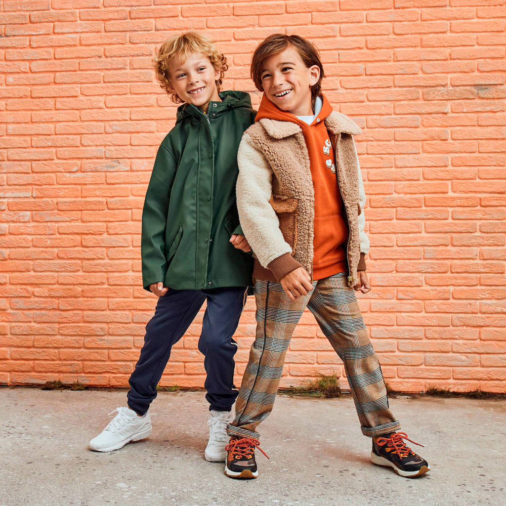 America Today unisex regenjas Jade JR donkergroen