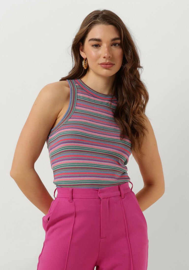 SCOTCH & SODA multi scotch & soda top textured stripe racer tank