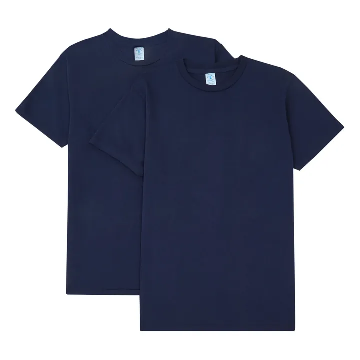 Velva Sheen Pack 2 T-shirts Coton | Bleu marine