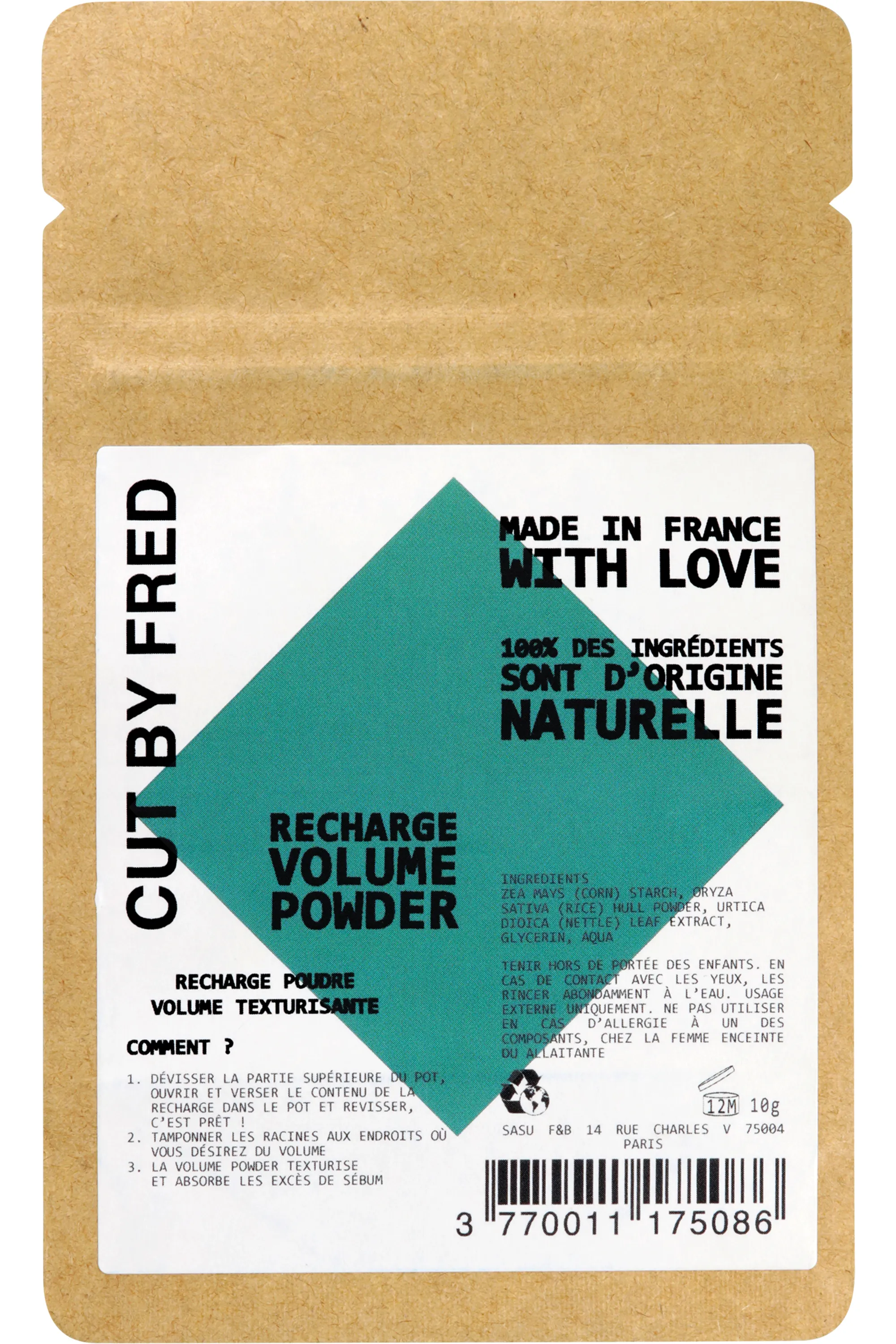 Cut by Fred Recharge poudre volume cheveux Volume Powder-10 g