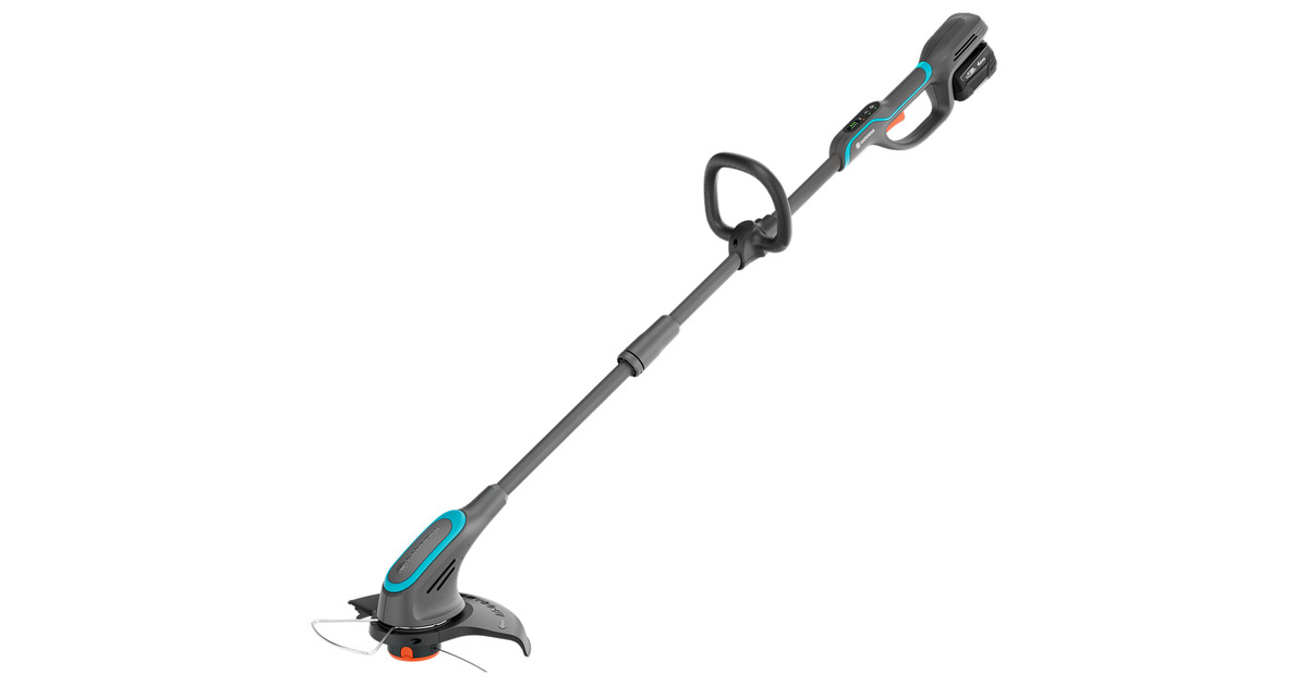 GARDENAPowerTrim 30 18V Set 4.0 Ah met 18V P4A Accu grastrimmer  (Grijs/turquoise, Accu en lader inbegrepen)