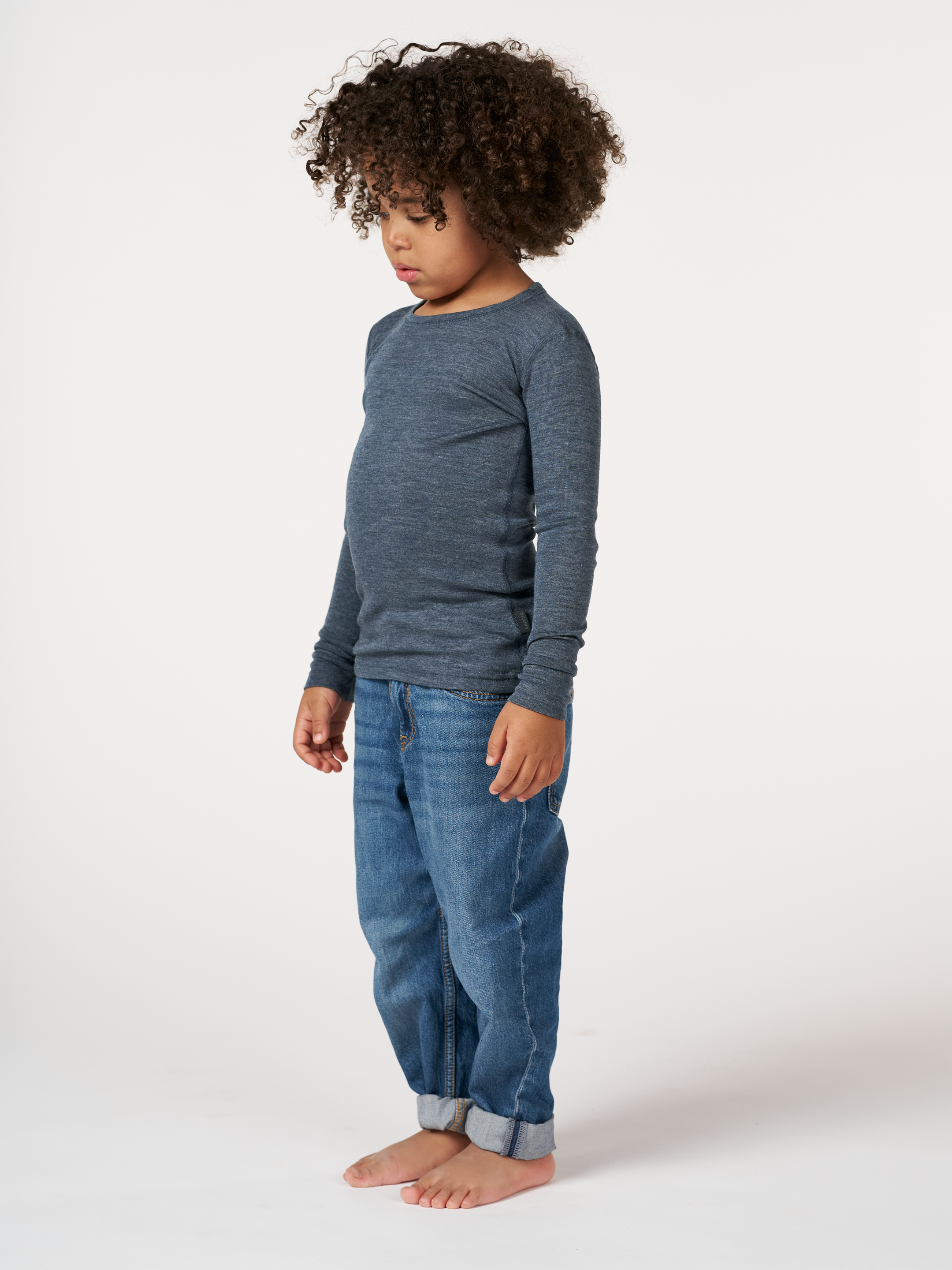 Shirt van merinowol/zijde voor kinderen