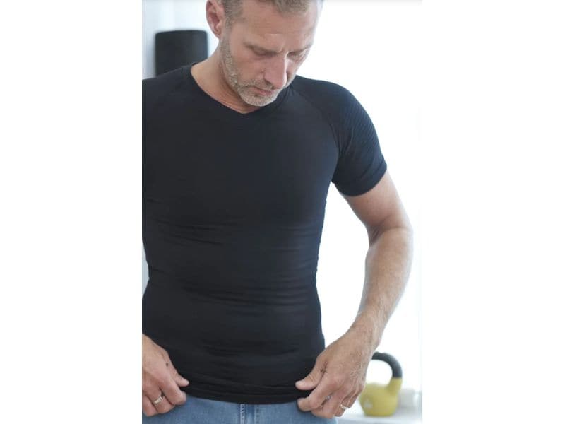 Anodyne Körperhaltung Shirt Herren, schwarz Grösse XL/XXL Haltungskorrigierendes Shirt für Herren