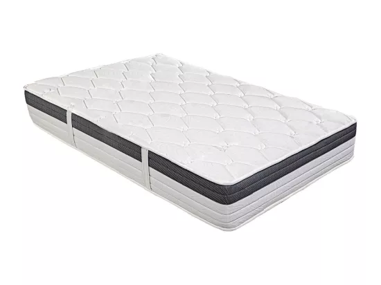 Matelas réversible CLICK 140x190 cm, en mousse mémoire de forme, haute adaptabilité et ergonomique, indépendance du couchage, avec face été/hiver, épaisseur 26cm
