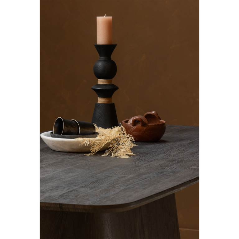 WOOOD Leah eettafel 200x105 donkerbruin