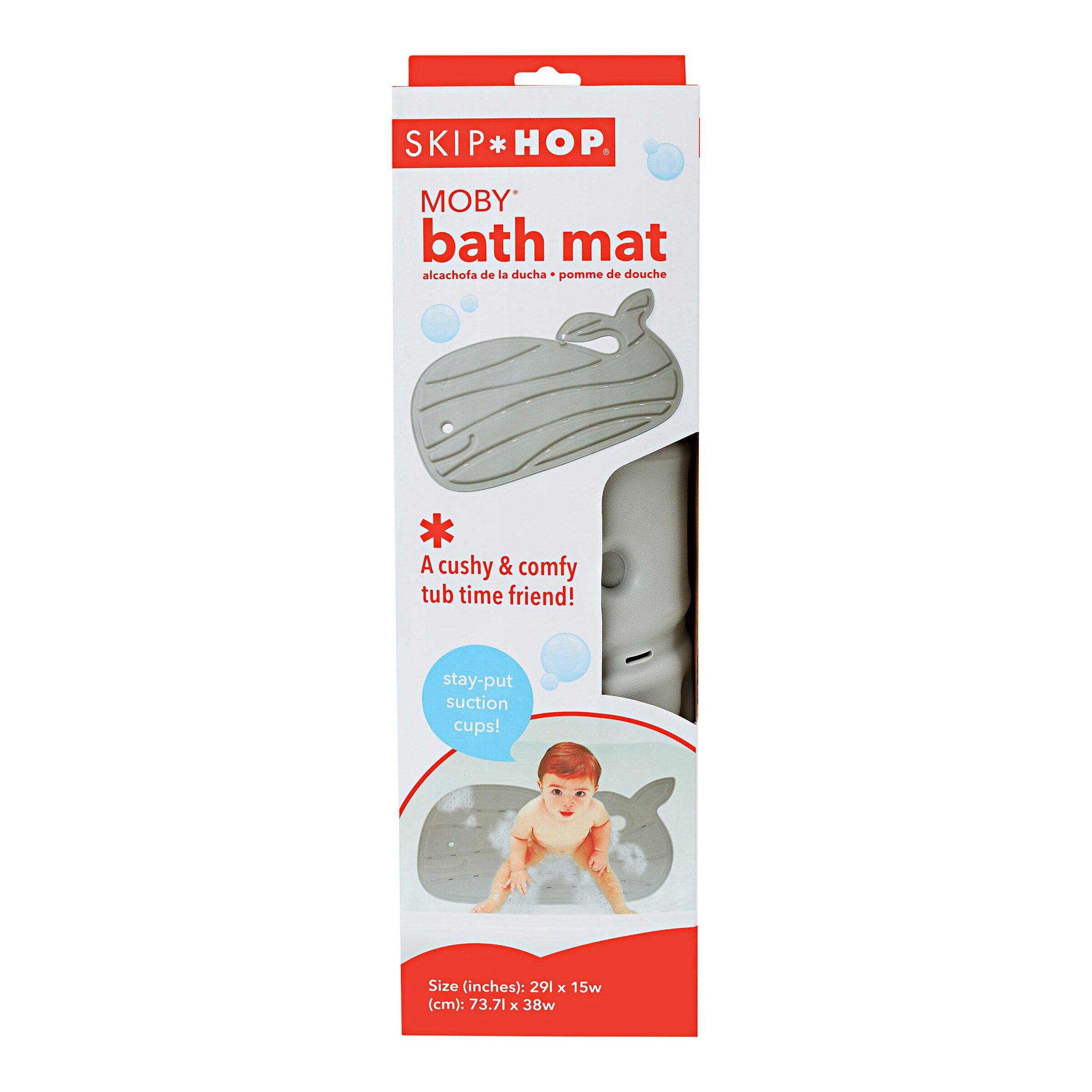 Skip Hop Badewannen-Matte Moby Antirutsch grau