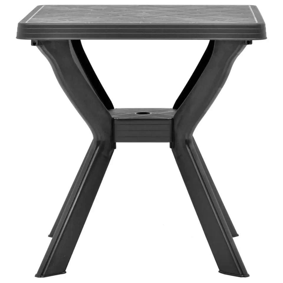 vidaXL - Tuintafel - Antraciet - Kunststof