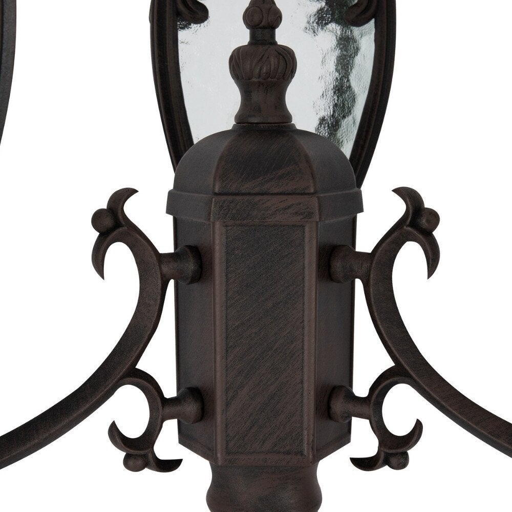 Paallamp Fleur in brons E27 3-lamp IP44
