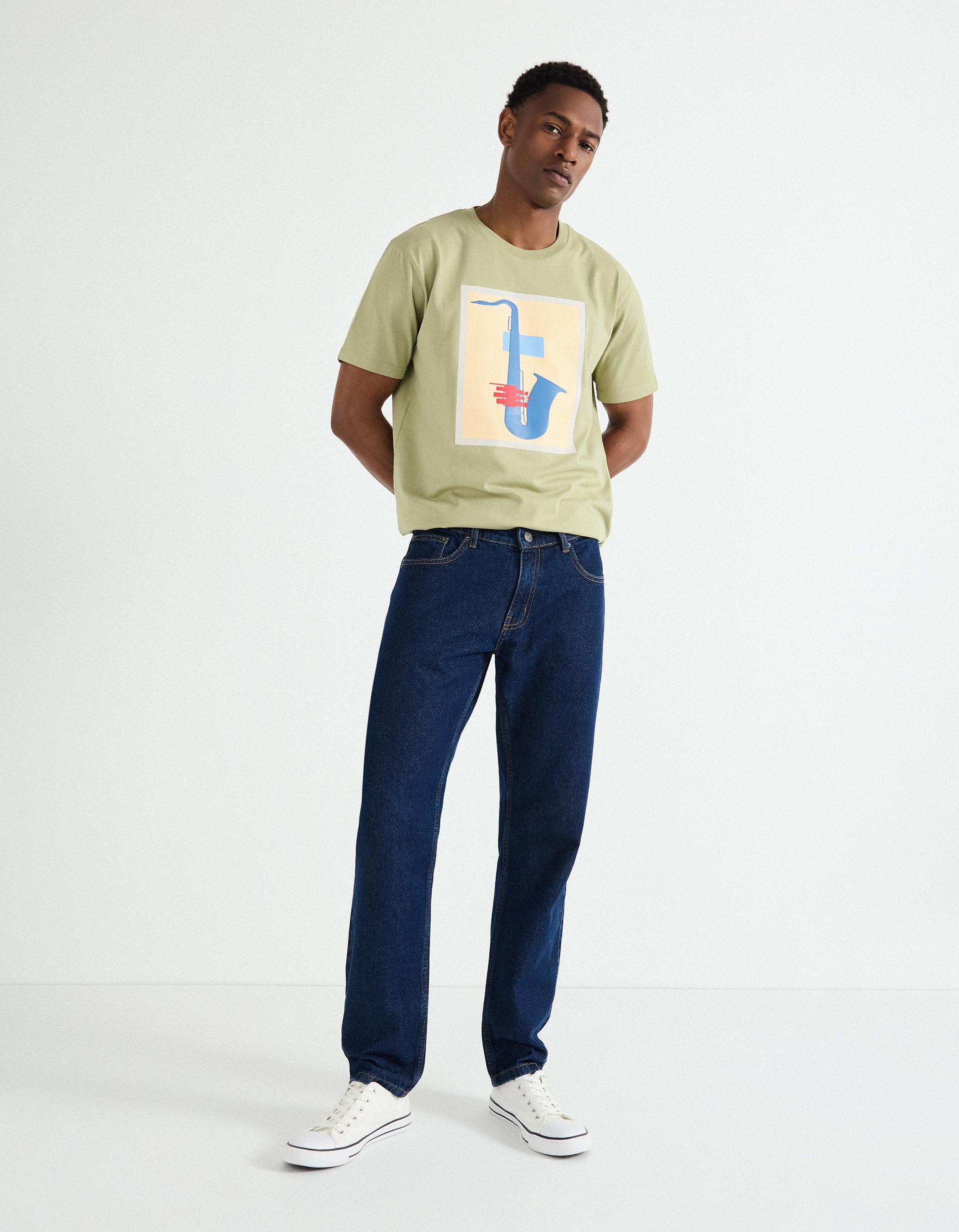 Jeans 'Slim Fit', Homem, Azul