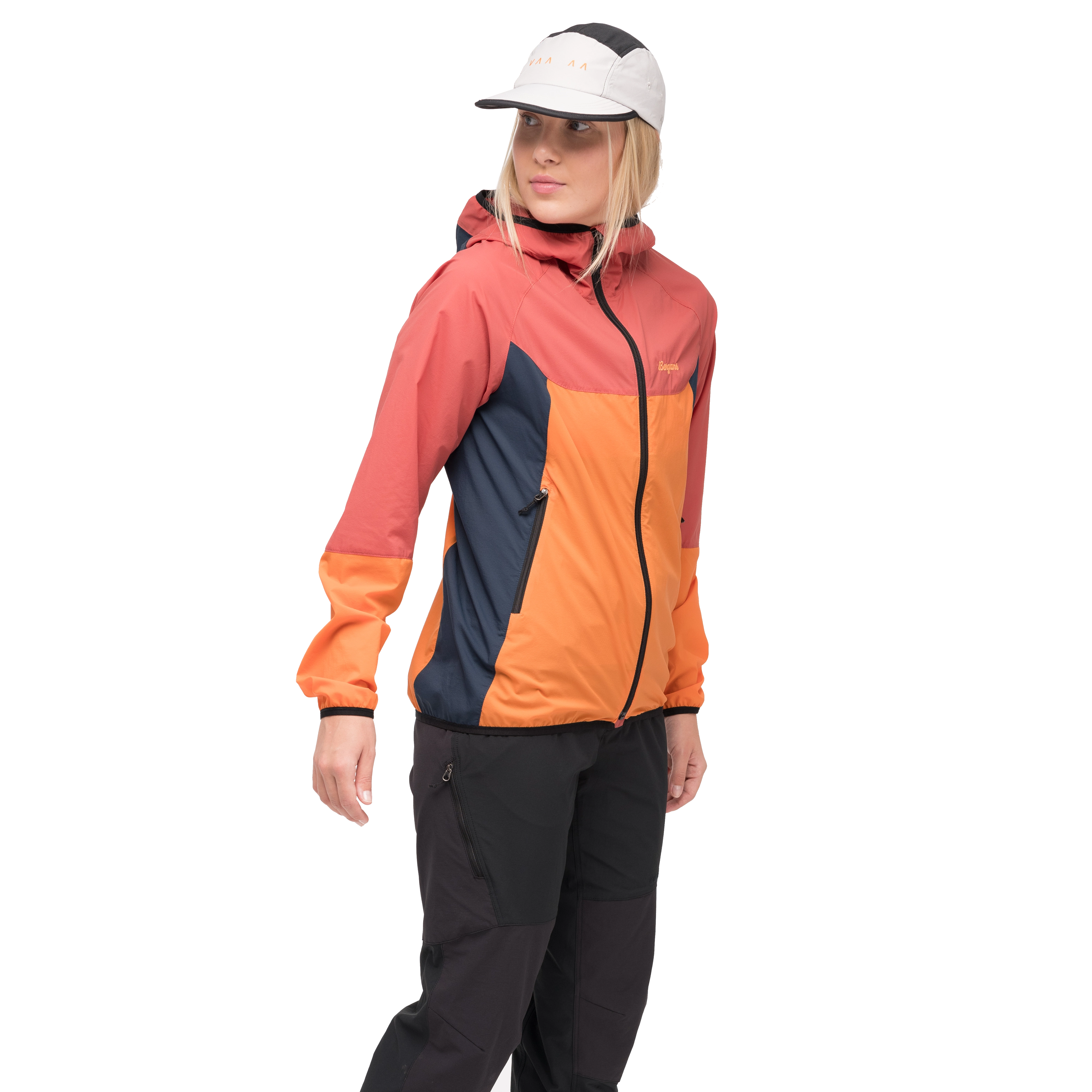 Vaagaa Windbreaker Jacket Women Faded Orange / Rusty Dust
