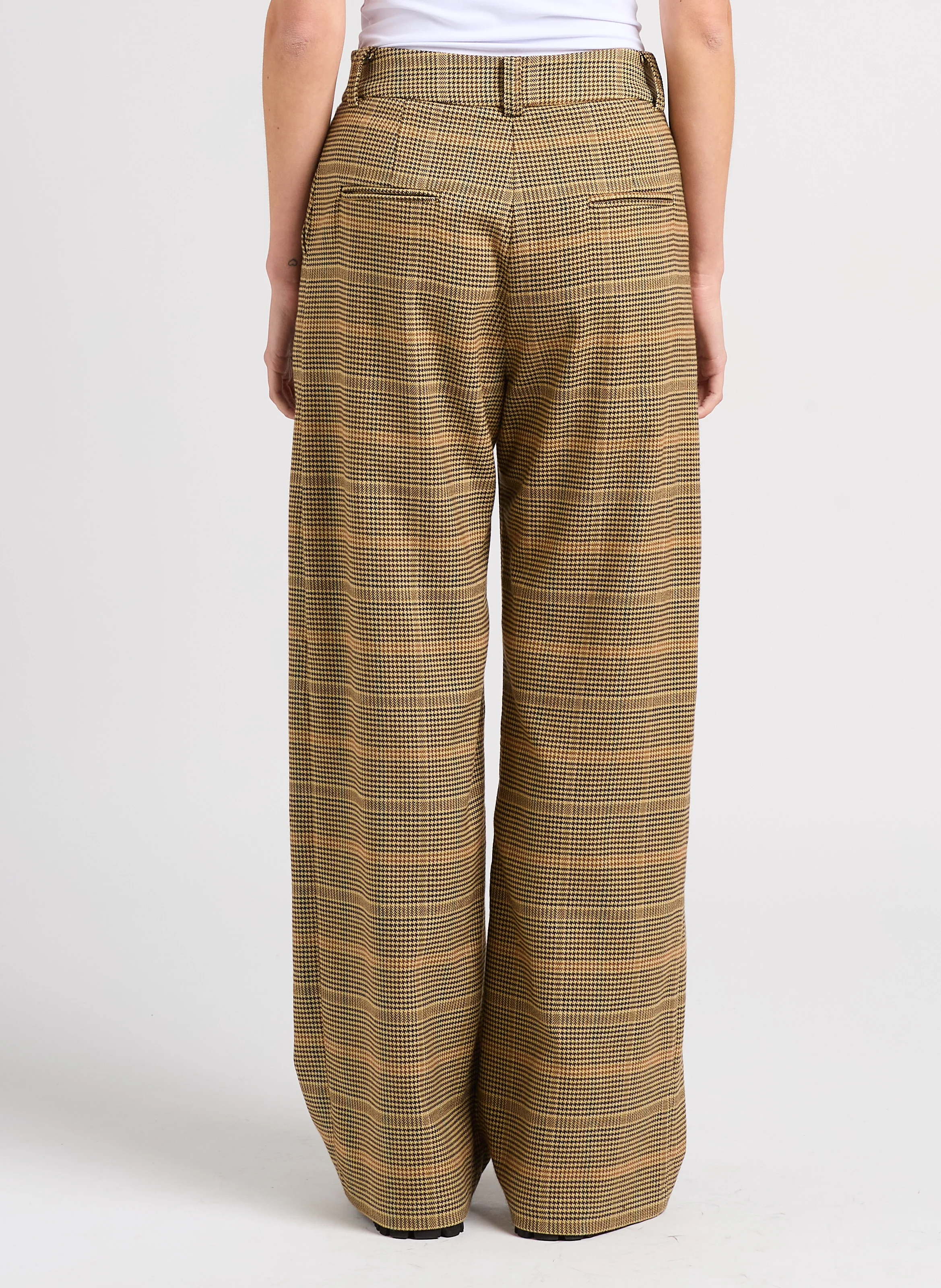JOHN - Pantalon large imprimé | Marron