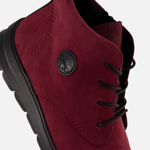 Rieker Veterboots bordeaux Suede
