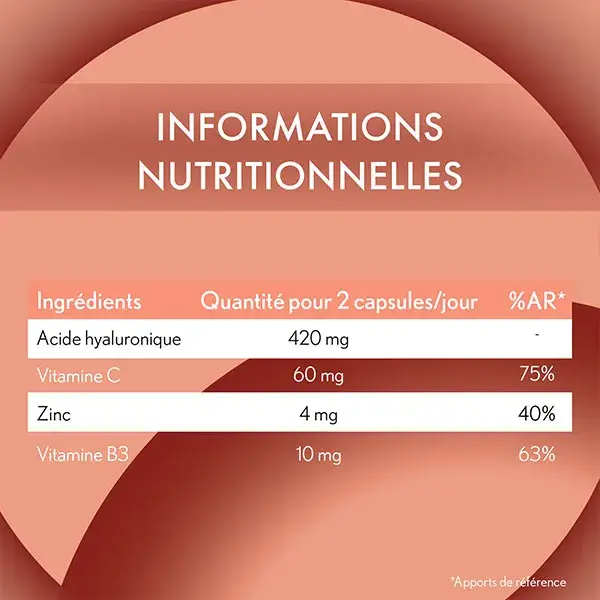 Oenobiol Complément Alimentaire Derma Expert Acide Hyaluronique Ride 60 Gélules