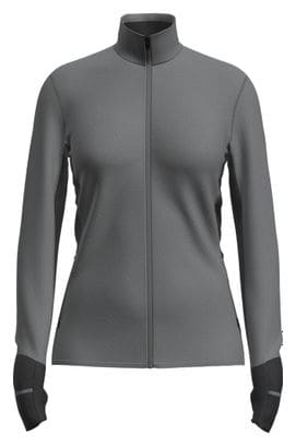 Veste Manches Longues Femme Icebreaker Merino Descender Gris/Noir
