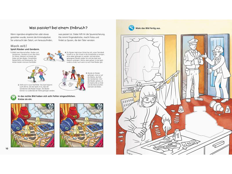 Ravensburger Kinder-Sachbuch WWW Aktiv-Heft Polizei Welche Fahrzeuge gibt es bei der Polizei?