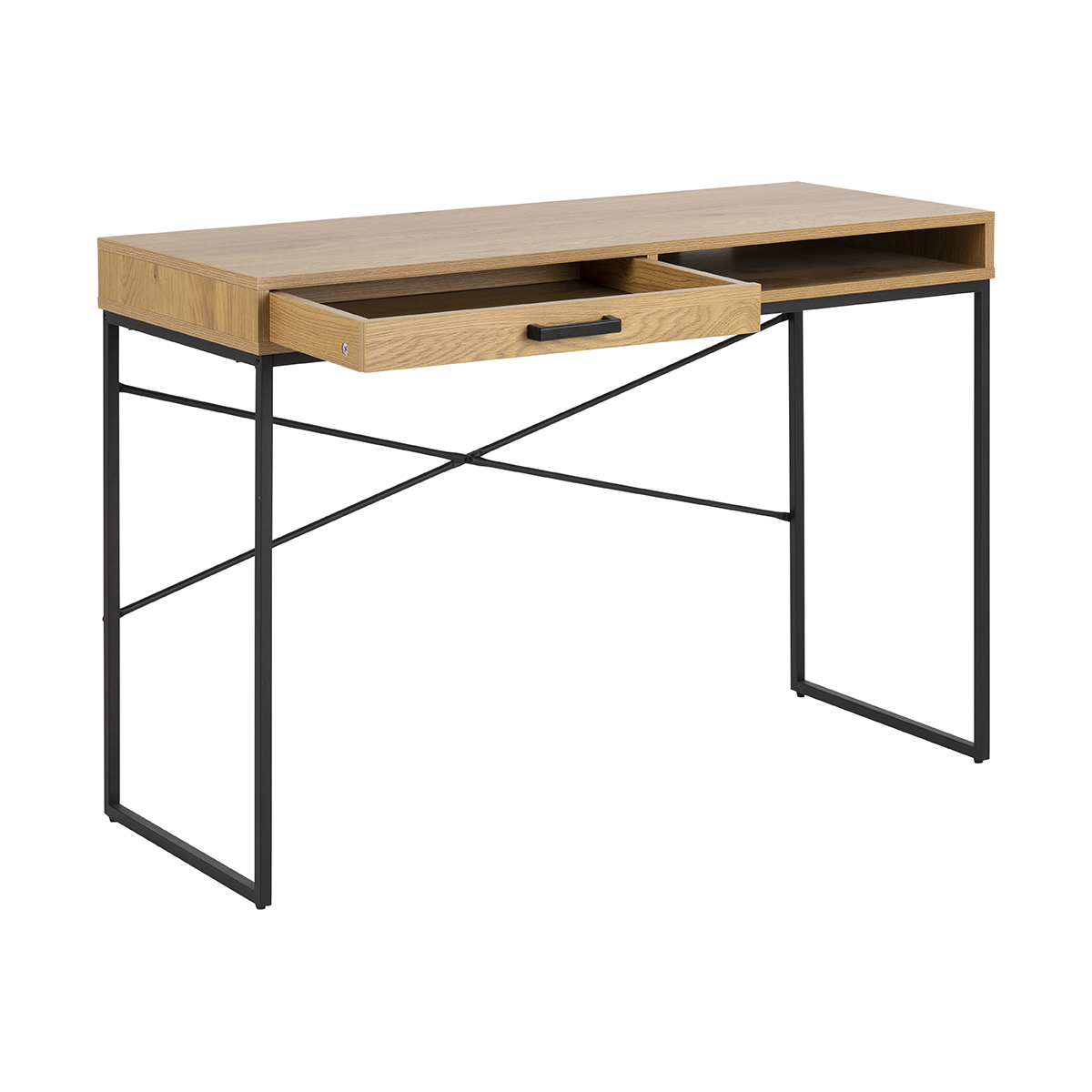Houten bureau Vic - met opbergvak Naturel