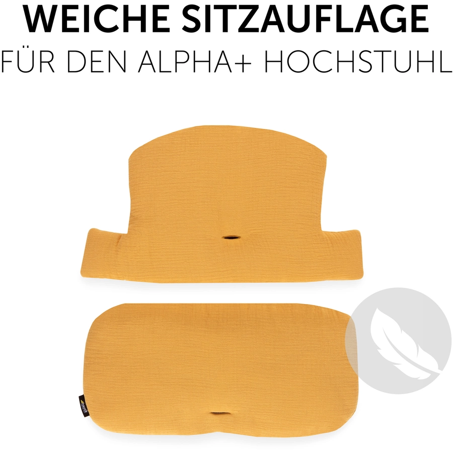 hauck Hochstuhlauflage Select Muslin Honey