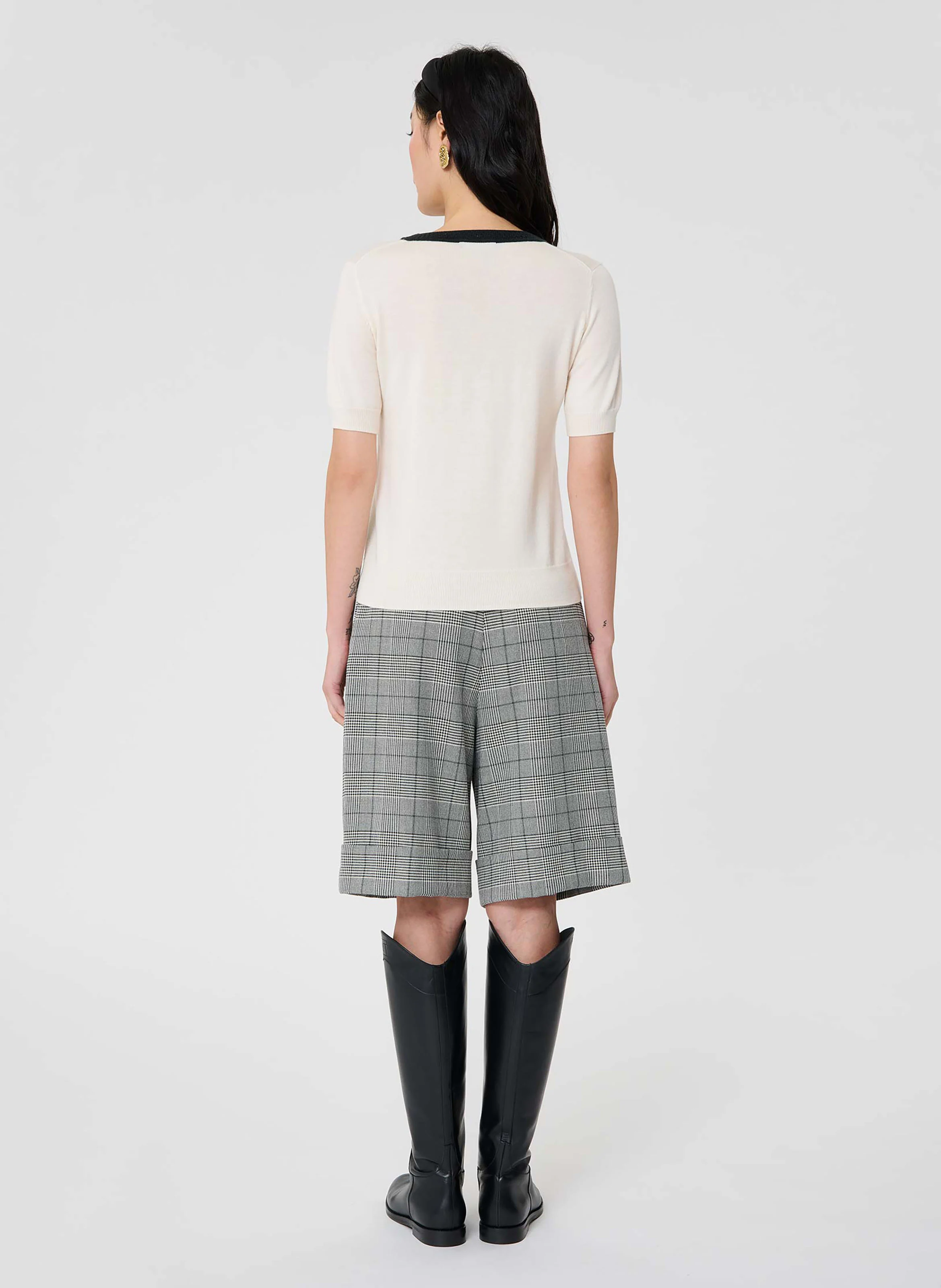 PONTAVEN - Pull col rond droit en laine | Beige