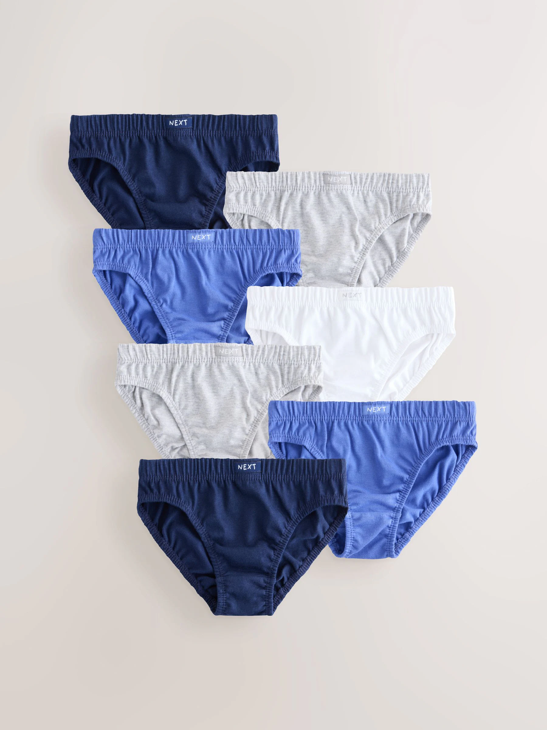 Blauw - 100% katoenen slip verpakking van 7 (1,5 - 16 jr)