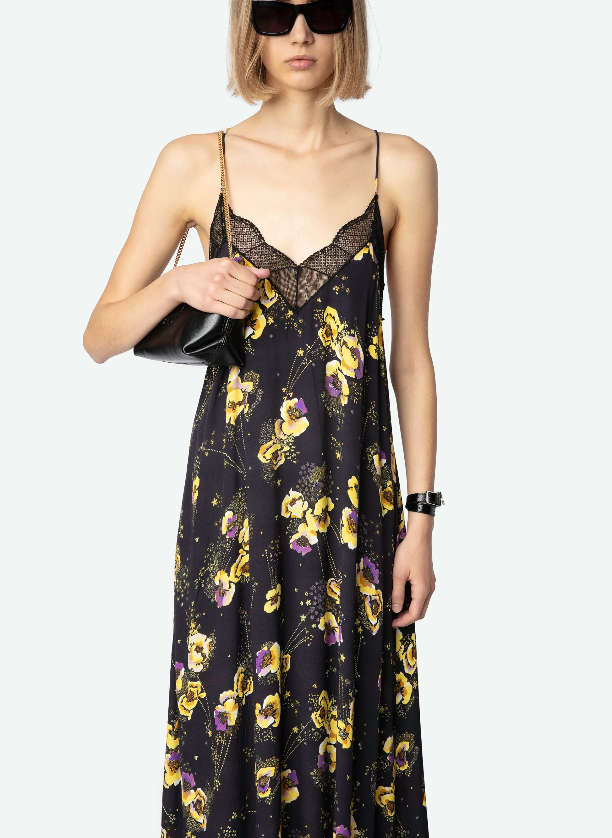 RISTY - Robe logue décolleté V | Noir