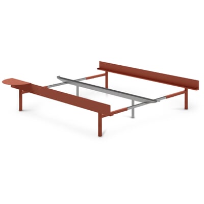 Nachttisch zu Bett 90–180, Rostrot