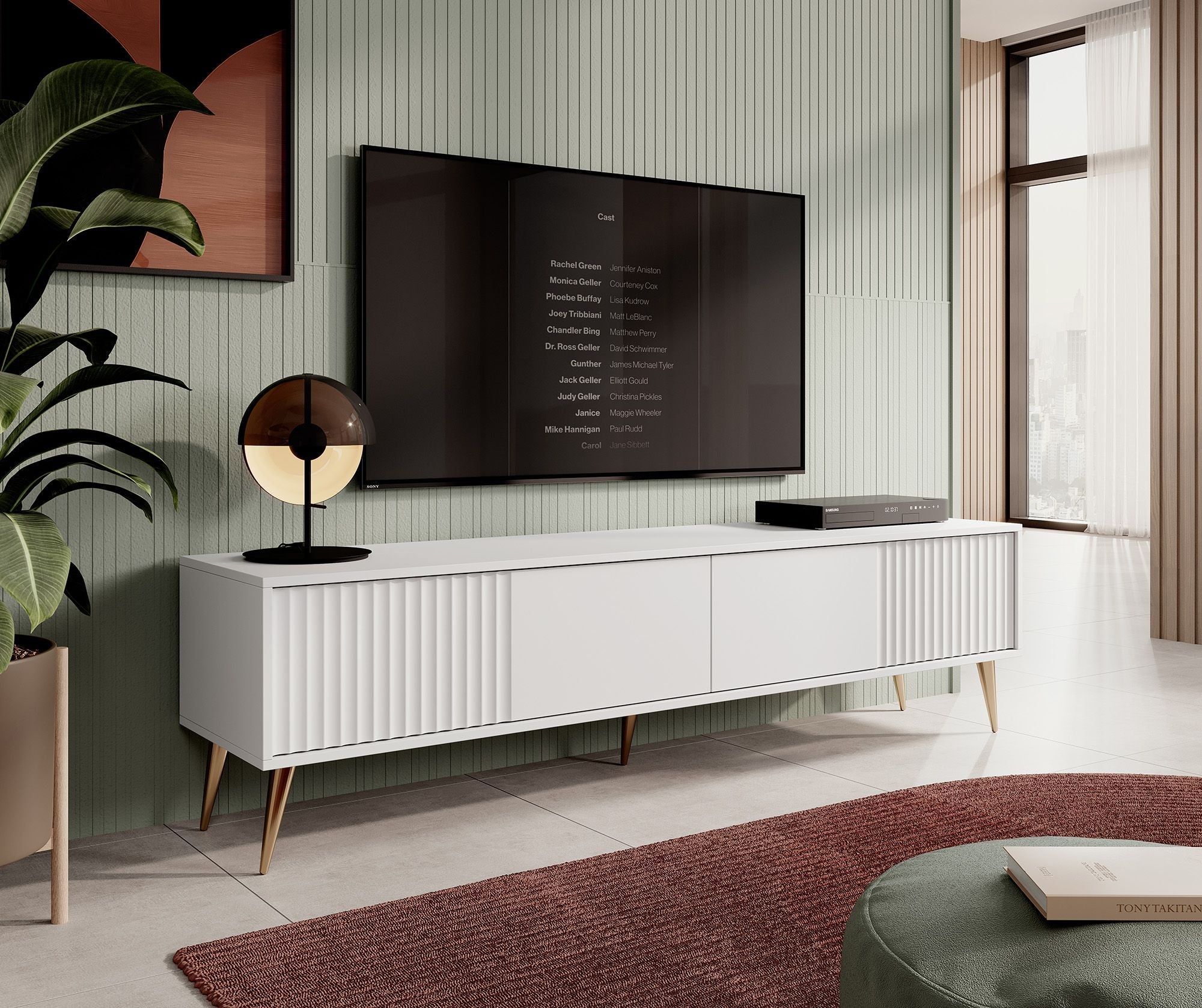 Meubella - TV-Meubel Winq 2 - Wit - 180 cm