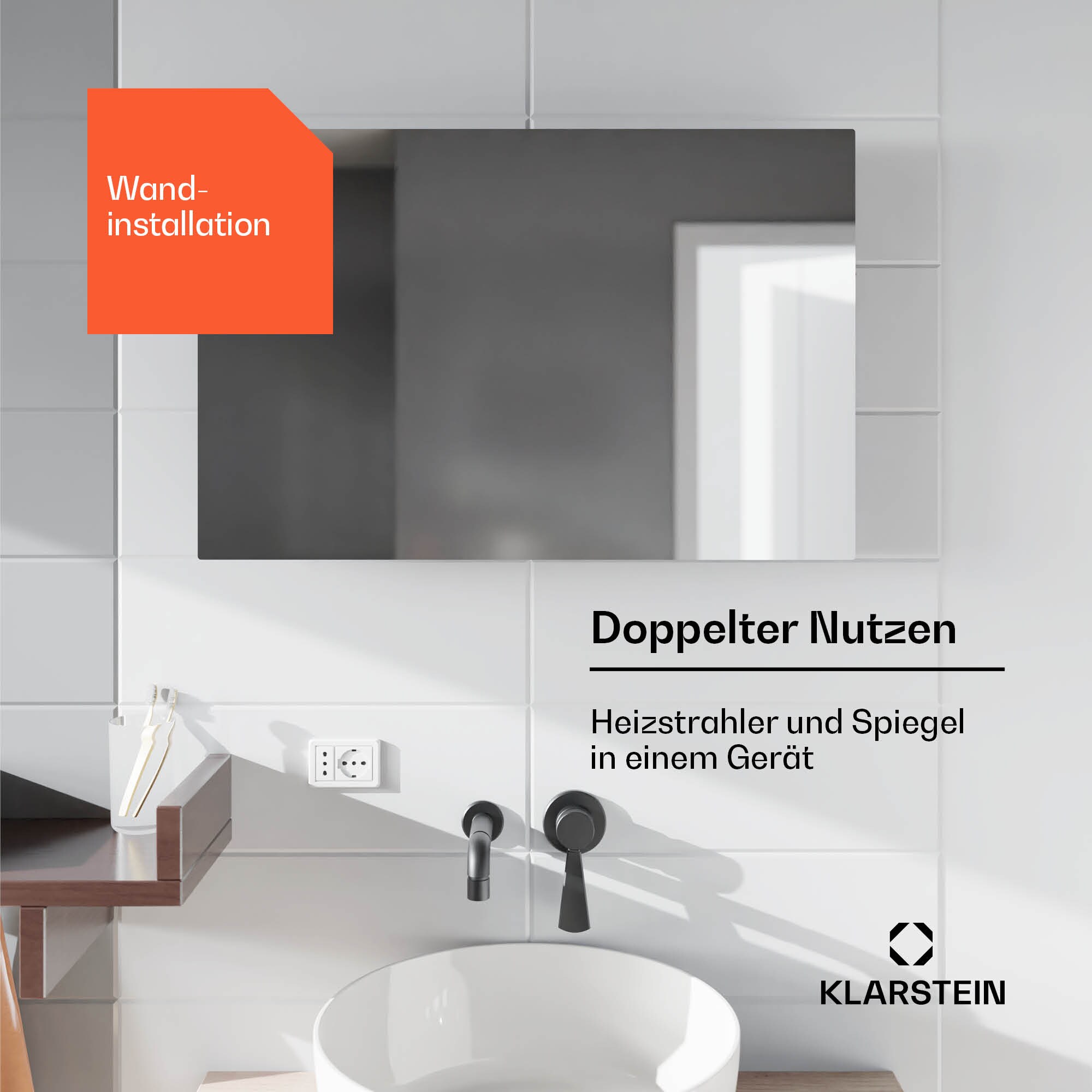 Marvel Mirror 600 Infrarotheizung 600W Wochentimer Spiegel 600 W
