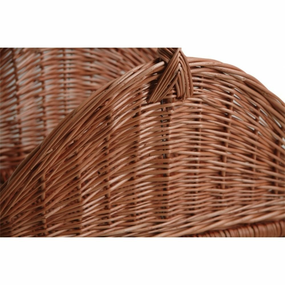 Panier à bûches en osier buff