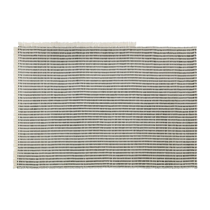Ferm Living - Way Outdoor Teppich, 140 x 200 cm, off-white / blau