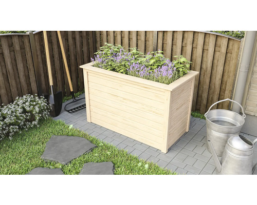 Verhoogd bed klassiek Karibu 1 133 x 69 x 82 cm naturel