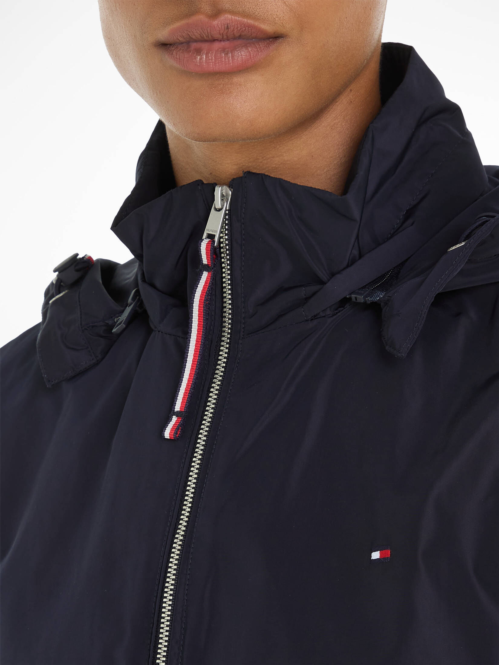 Tommy Hilfiger| Damen Windjacke mit Kapuze TRANSITIONAL HOODED JACKET