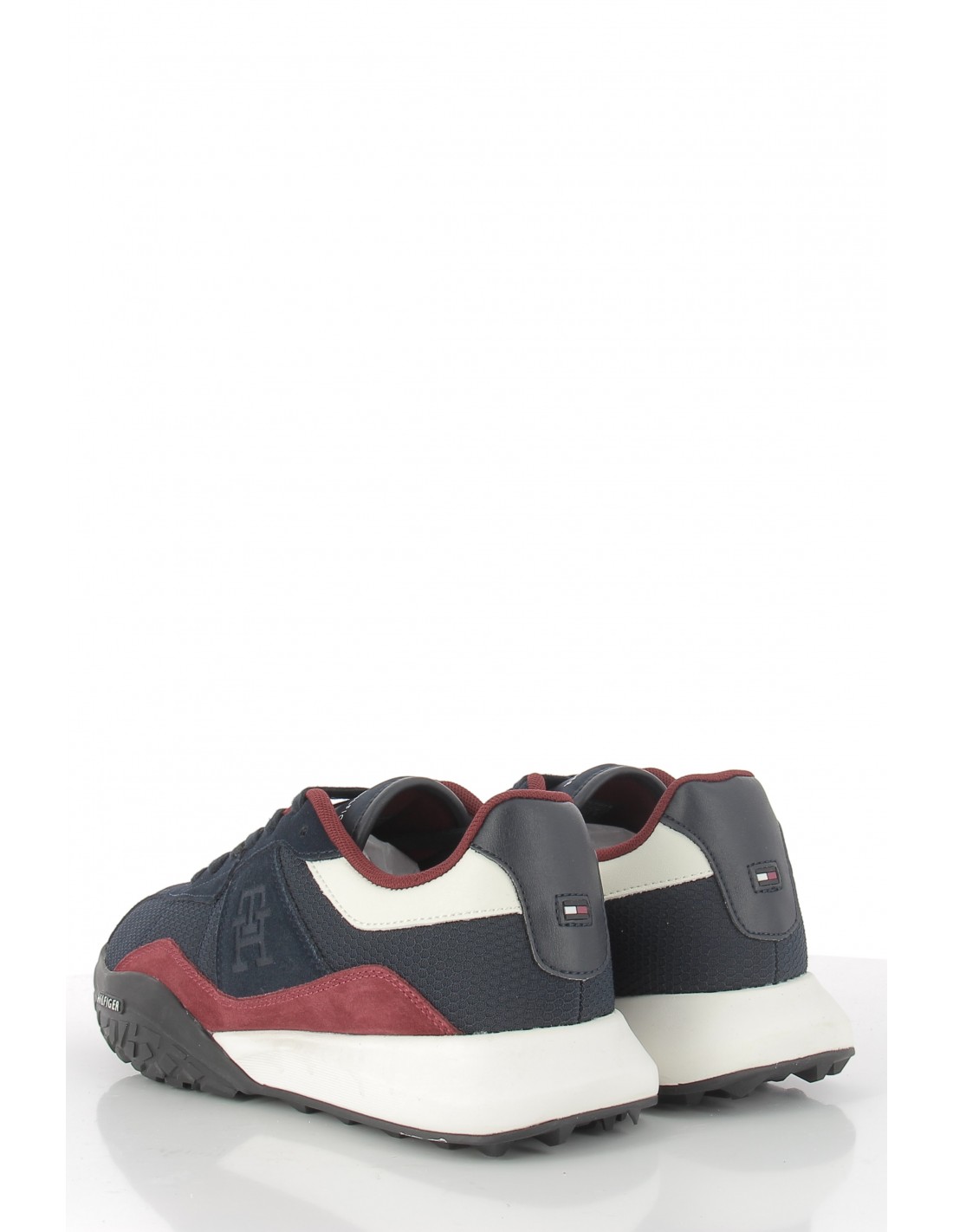tommy hilfiger Baskets de ville homme retro modern runner midnight bleu/rouge