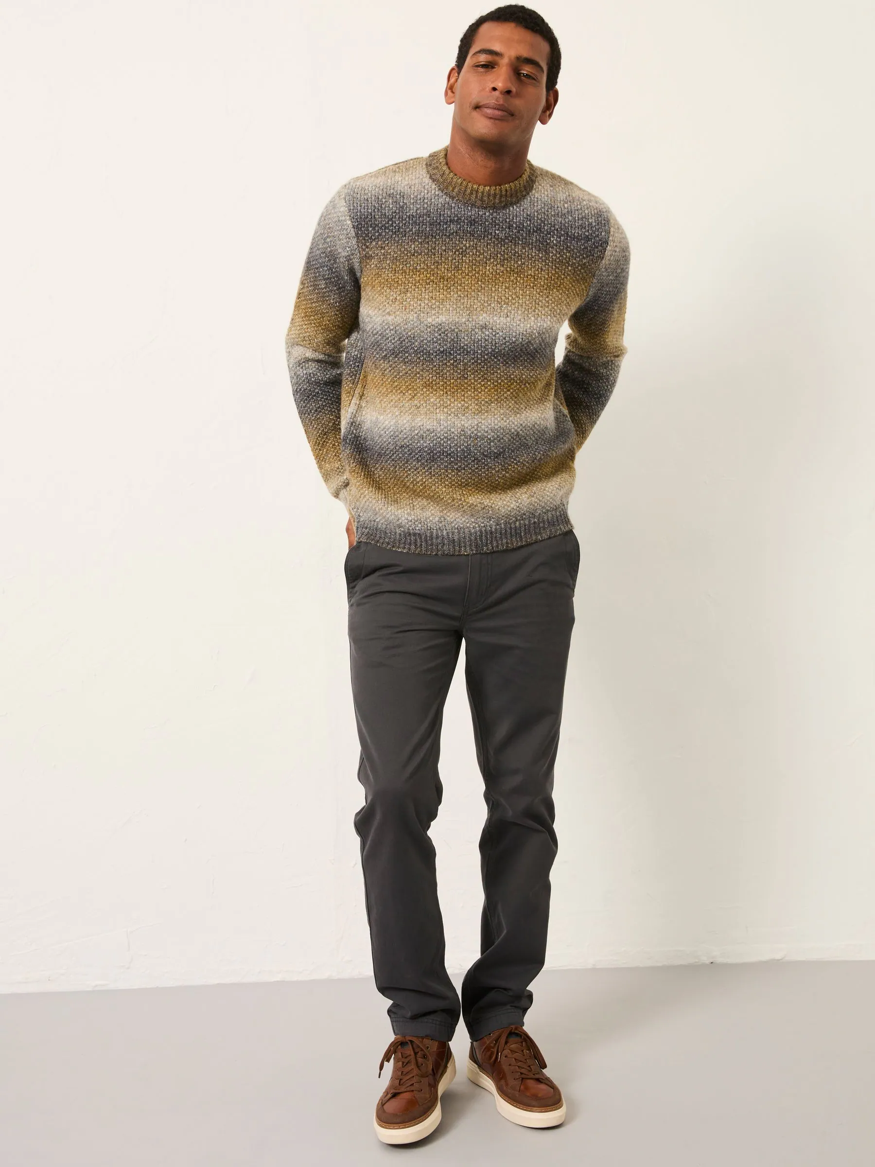 FatFace Ombre Knitted Crew Jumper