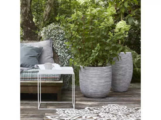 Jardinière Rib 43x41 cm Ivoire KOFI933