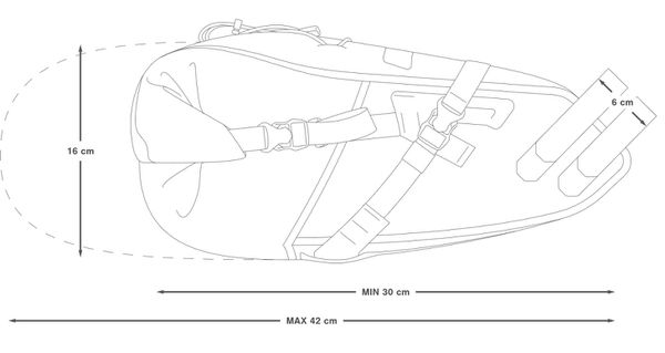 BACKCOUNTRY SADDLE PACK 10L Satteltasche  grau  10L