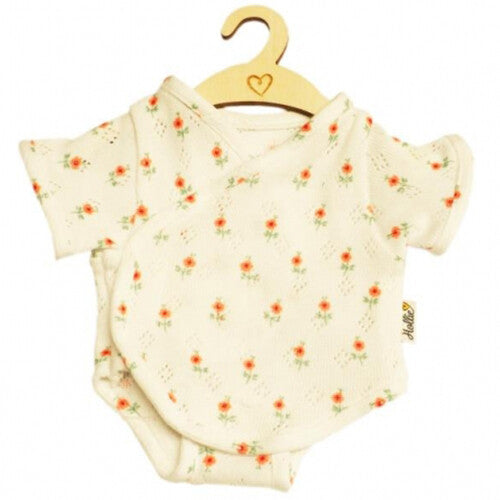 Hollie poppenkleding romper- sweet rose ajour - 34 cm