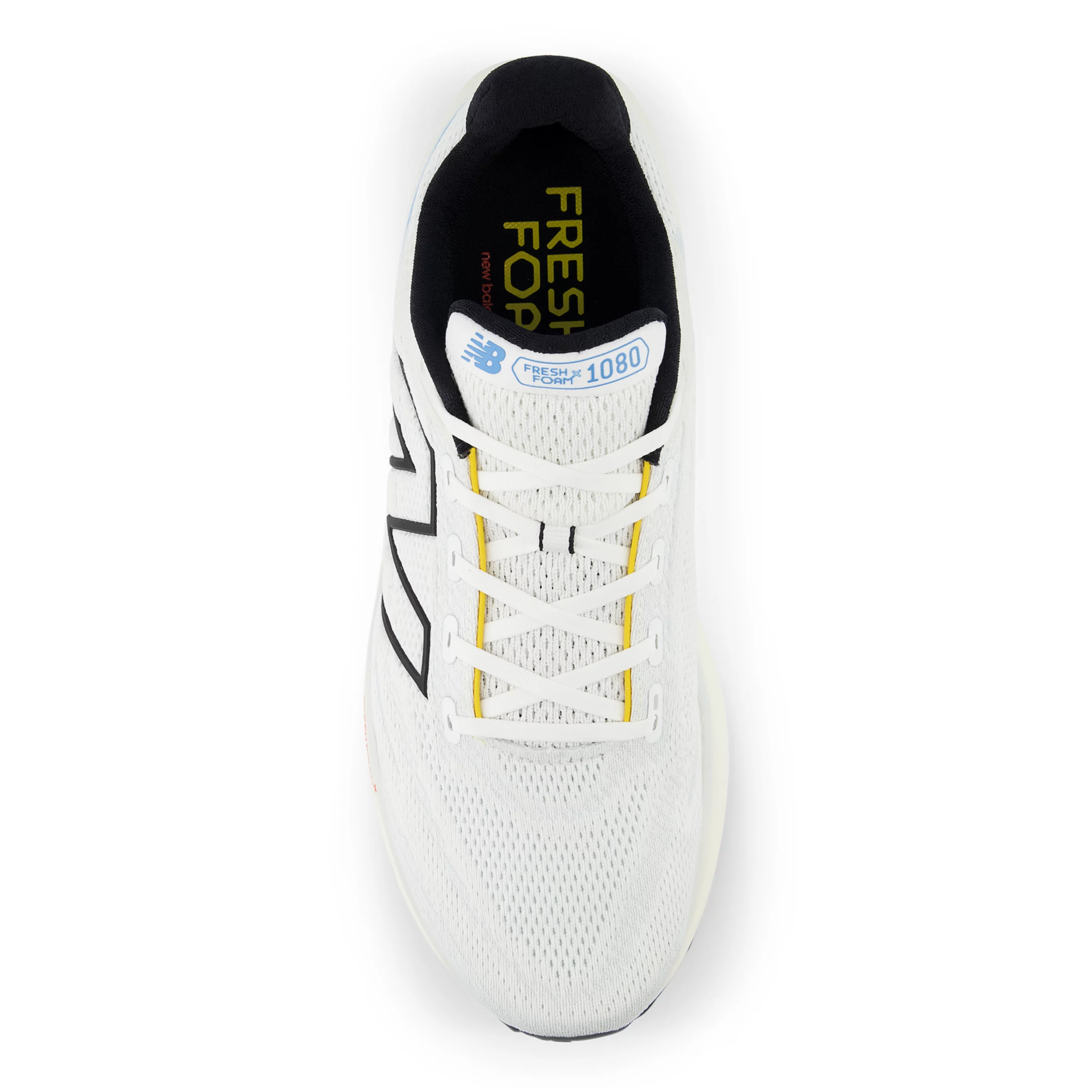 Fresh Foam X 1080 v13 White con black e coastal blue